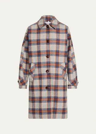 Veronica Beard Laurent Plaid Dickey Coat
