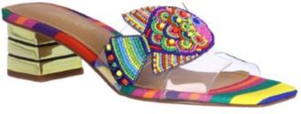 J. Rene&eacute; Womens J. Renee Roline Sandals Multicolor Square Toe Slip-On Slide VER1192