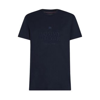 Tommy Hilfiger Hombre, Camisetas, Azul, Talla: L