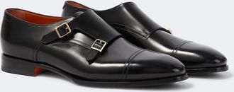 Santoni Leather monk strap shoes