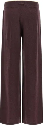 Pinko Wool-Cashmere Knit Trousers - Purple