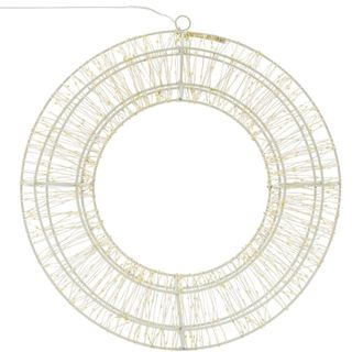ECD Germany Corona de navidad luminosa &Oslash;38cm LED blanco c&aacute;lido, interior/exterior