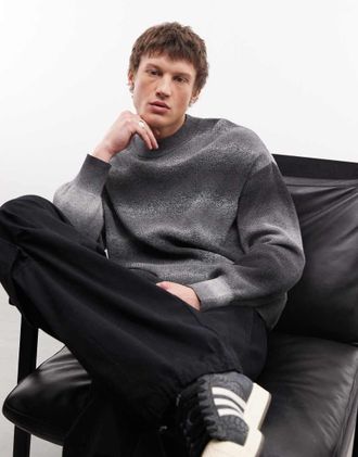 Weekday Maglione in cotone m&eacute;lange nero e bianco a righe