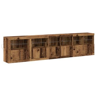 vidaXL Aparador Led Madera Vieja 283 X 37 X 67 Cm Madera De Ingenier&iacute;a Vidaxl