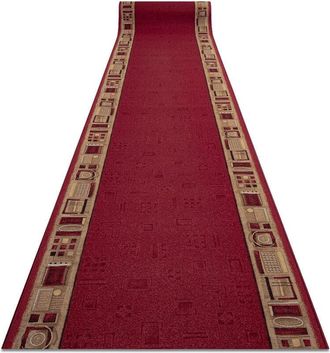 RugsX Runner anti-slip JENA maroon 80cm red 80x400 cm