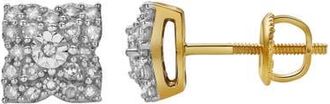 LuvMyJewelry Sombra 10K Yellow Gold Diamond Unisex Earrings - 0.26 Cts at Nordstrom