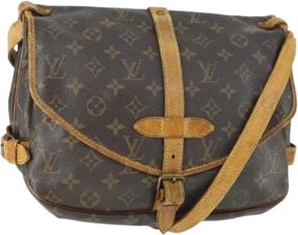 Louis Vuitton Pre-owned Cross Body Bags, female, Brown, Size: ONE SIZE Pre-owned Canvas Cross Body Bag