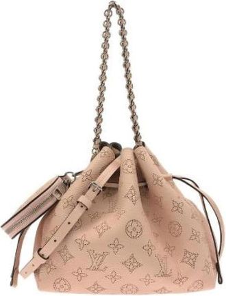 Louis Vuitton Pre-owned Mahina Calf Shoulder Bag - Dames - Vintage Tas - Roze - ONE Size - Leer - Vintage