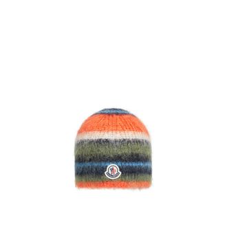Moncler Moncler Striped Mohair Beanie, Men, Multicolor, Size: One Size