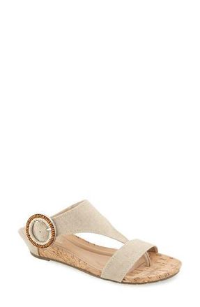Kenneth Cole Reaction Great Buckle Slide Sandal in Natural Platinum at Nordstrom Rack, Size 5