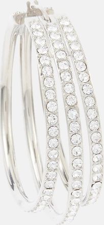 Amina Muaddi Vittoria crystal-embellished hoop earrings