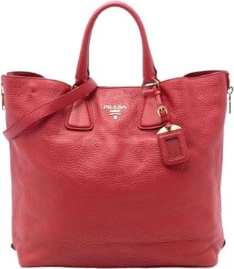 Prada Pre-owned Handbags, female, Red, Size: ONE SIZE Pre-owned Vintage Handbag