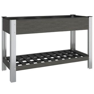 vidaXL Vidaxl - Arriate De Jard&iacute;n Con Estante Wpc Gris 120x50x75 Cm