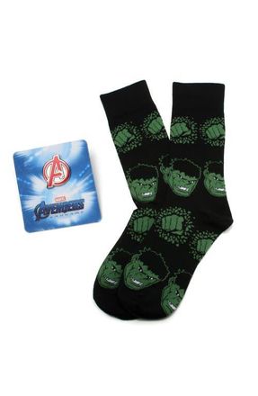 Cufflinks Inc. Avengers Hulk Crew Socks & Lapel Pin Set in Black at Nordstrom