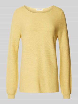 Christian Berg Loose Fit Strickpullover mit Ballonärmeln in Senf, Größe XL