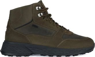Geox Militair Groene ABX Sport Sneakers - Heren - Veterlaarzen - Groen - 41 EU - Leer - Schoenen