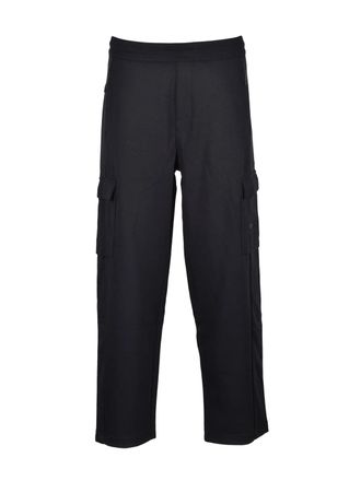 Emporio Armani Black Cotton-Blend Cargo Tracksuit Pants