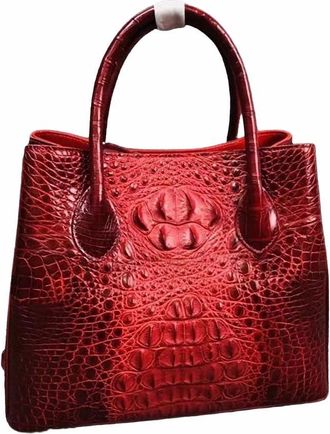 Generic tote handbag for women Authentic Alligator Skin Female Purse Lady Three-way Green Handbag Genuine Crocodile Leather Womens Single Shoulder Bag