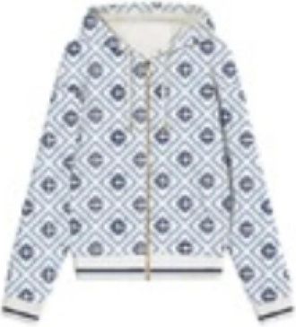 Casablanca Hoodies & sweatvesten, Heren, Veelkleurig, L, Monogram Ritssluiting Trui