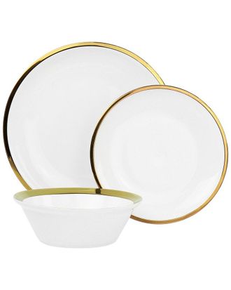 Gibson Home Dnu Gibson Home Premier Gold Fine Ceramic 12Pc Dinnerware Set