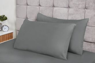 TJ Hughes Lyla Pillowcase Pair in Grey - TJ Hughes