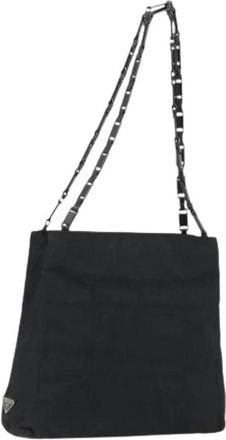 Prada Pre-owned Shoulder Bags, female, Black, Size: ONE SIZE Pre-owned Vintage Nylon Tote Bag