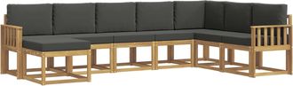 vidaXL Conjunto De Sof&aacute;s De Exterior 8 Uds. Blanco Y Antracita Vidaxl