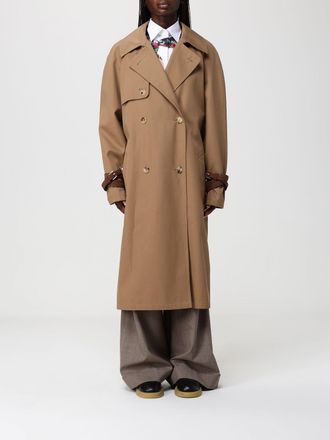 Moschino Double-Breasted Trench Coat in Cotton Blend