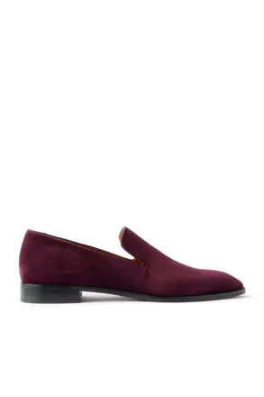 Christian Louboutin Danny Flex Grosgrain-Trimmed Suede Loafers