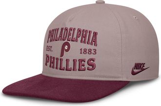 Nike Philadelphia Phillies Cooperstown Pro Nike Mens MLB A-Frame Adjustable Hat in Brown | NB1B0KJBPHP-HG2