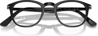 Persol 0po3143v Glossy Black Acetate Round Frame Eyeglasses