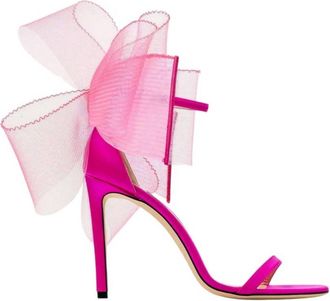 Jimmy Choo London Aveline 100 Grosgrain Bow Sandals, Brand Size 36.5 ( US Size 6.5 )