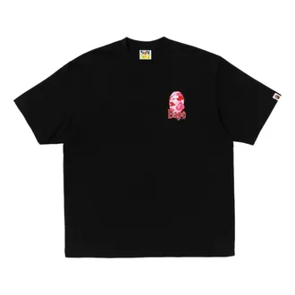 A Bathing Ape Floral Ape Head Relaxed Fit Tee Black 1K30-110-324-BLACK