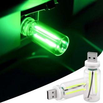 OEM 2 L&aacute;mparas Usb L&aacute;mpara Retro Regulable T&aacute;ctil Luz Ambiental Led Interiores, Mini L&aacute;mpara Led Port&aacute;til Tipo Botella Vidrio, Verde