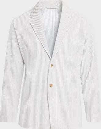 Homme Pliss&eacute; Issey Miyake Pleated Knit Blazer