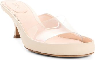 Chlo&eacute; Junie Kitten Heel Mule in Soft Ivory at Nordstrom, Size 10.5Us