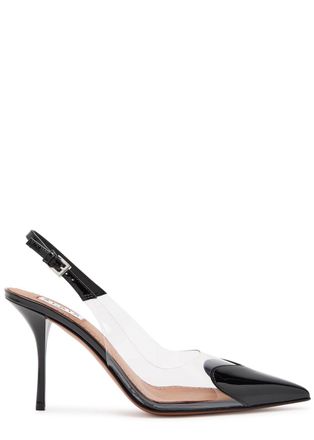Alaia Le Coeur 90 Patent Leather Slingback Pumps - Black