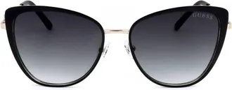 Guess Smoke Gradient Butterfly Ladies Sunglasses GF6141 01B 56