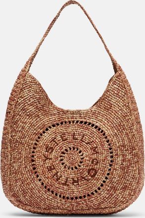 Stella McCartney Logo Small raffia shoulder bag