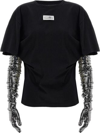 Maison Margiela Womens Black Cotton T-Shirt