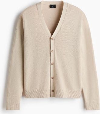 H&M Relaxed Fit Cardigan in Beige at Nordstrom, Size Xx-Large