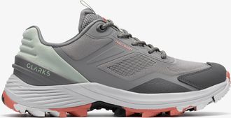 Clarks Womens Laila Trail Dark Grey Combi Trainers - Size UK 6