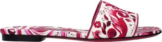 Dolce & Gabbana Pink Fabric Womens Slippers
