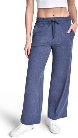 DKNY Mid Rise Wide Leg Pants in Peacoat Spacedye at Nordstrom Rack, Size X-Small