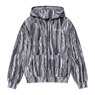 Carlo Colucci Sweatvest met Allover-print - Heren - Sweatshirts & Hoodies - Grijs - Maat: 2XL Katoen