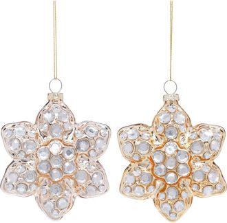 Mark Roberts Crystal Star Flower Ornament, Set of 6 in Silver at Nordstrom