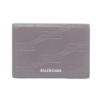 Balenciaga Pre-owned Portafoglio Corto Monogramma Emboss in Pelle di Vitello - - Pre-owned - Donna - Grigio - ONE SIZE