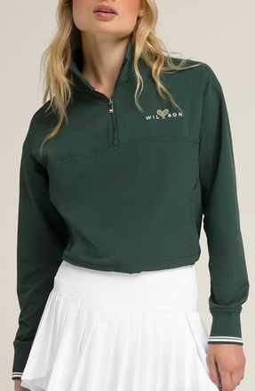 Wilson Davenport Quarter Zip Sweatshirt in Sycamore at Nordstrom, Size X-Small
