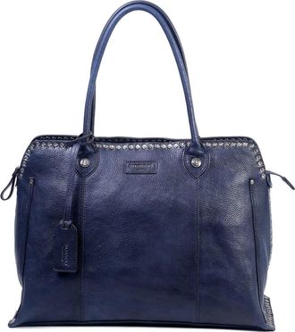 OLD TREND Soul Stud Leather Satchel Bag in Navy at Nordstrom Rack