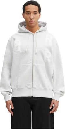 by Parra Word Salad Zip Hooded Sweatshirt - Heren - Sweatshirts & Hoodies - Grijs - Maat: XL Katoen